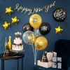 Balony lateksowe sylwester nowy rok czarny złoty 6szt hppy new year